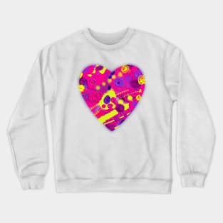 3d Neon heart Crewneck Sweatshirt